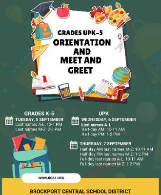 Elementary Meet and Greet Information flyer